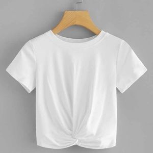 Twist Front Crop Tee